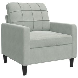 vidaXL Sill&oacute;n de terciopelo gris claro 60 cm