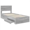 vidaXL Estructura de cama Gris Sonoma 90 x 200 cm Madera de ingenier&iacute;a