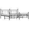 vidaXL Estructura cama sin colch&oacute;n con estribo metal negro 193x203 cm