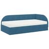 vidaXL Estructura de Cama Esquina con Colch&oacute;n 2 pcs Azul Terciopelo