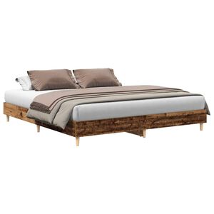 vidaXL Estructura de cama sin colch&oacute;n madera vieja 200x200 cm