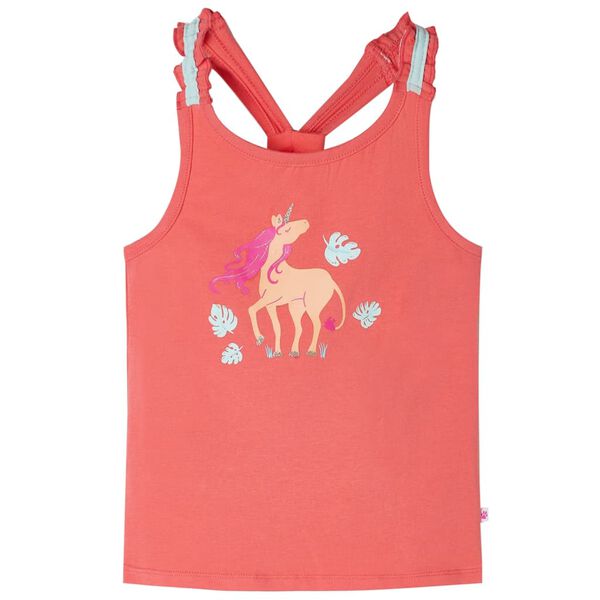 Camiseta de tirantes infantil color coral 92