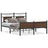 vidaXL Estructura de cama sin colch&oacute;n madera marr&oacute;n roble 150x200 cm