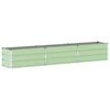 vidaXL Jardinera Verde Pastel 290 x 50 x 45 cm Acero Galvanizado