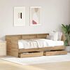 vidaXL Cama de d&iacute;a Roble artesanal 75 x 190 cm Madera contrachapada