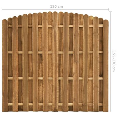 vidaXL Panel de valla de jardín madera de pino 180x180 cm
