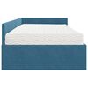 vidaXL Estructura de Cama Esquina con Colch&oacute;n 2 pcs Azul Terciopelo