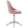 vidaXL Silla de comedor giratoria de terciopelo rosa