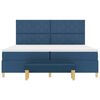 vidaXL Cama tipo Box Spring con colch&oacute;n Azul 200 x 200 cm tela