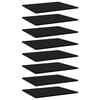 vidaXL Estantes para estanter&iacute;a 8 uds contrachapada negro 60x50x1,5 cm