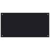 vidaXL Protecci&oacute;n salpicaduras cocina vidrio templado negro 100x50 cm