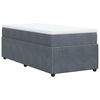 vidaXL Cama box spring con colch&oacute;n terciopelo gris oscuro 90x200 cm