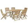 vidaXL Juego de comedor para jard&iacute;n 7 piezas madera maciza acacia