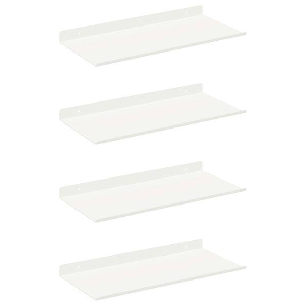 vidaXL Estante flotante 4 pcs 40 x 18 x 2,5 cm Acero