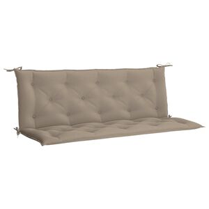 vidaXL Coj&iacute;n de banco de jard&iacute;n tela Oxford taupe 150x(50+50)x7 cm