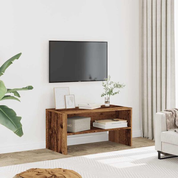 vidaXL Mueble para TV madera contrachapada envejecida 80x40x40 cm