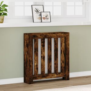 vidaXL Cubierta de radiador madera ingenier&iacute;a roble ahumado 78x20x82cm