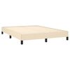 vidaXL Cama sin colch&oacute;n tela color crema 140x190 cm