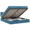 vidaXL Cama otomana con colch&oacute;n Azul Oscuro 200 x 200 cm Terciopelo