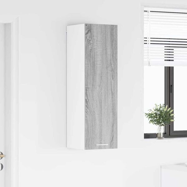vidaXL Mueble colgante con almacenamiento Gris Sonoma 30 x 31 x 100 cm