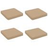 vidaXL Cojines de Asiento de 4 Piezas VUGHT 4 pcs 100% Poli&eacute;ster Arena