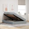 vidaXL Cama con almacenamiento y colch&oacute;n Gris Claro 140 x 190 cm