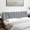 vidaXL Cabecero de cama acolchado Hanko tela gris claro 180 cm