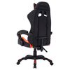 vidaXL Silla gaming con luces LED RGB cuero sint&eacute;tico naranja y negro