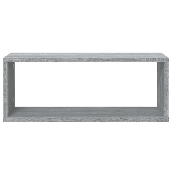 vidaXL Estantes c&uacute;bicos de pared 4 uds madera gris Sonoma 60x15x23 cm