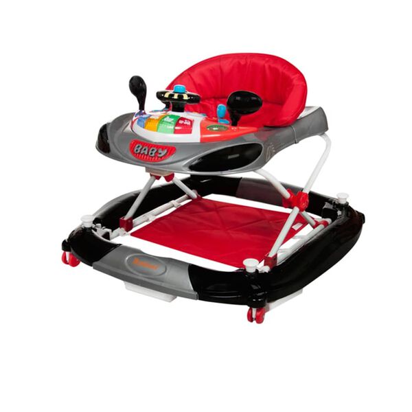 Baninni Andador para beb&eacute;s 2 en 1 Rosco rojo y negro BNBW004-CHBK