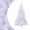 vidaXL Medio &aacute;rbol de Navidad artificial con soporte PVC blanco 210 cm