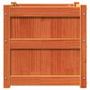 vidaXL Jardineras de exterior 2 uds madera maciza de pino marr&oacute;n cera
