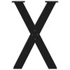 vidaXL Patas para mesa de comedor en forma de X (2 unidades), color negro, 50 x (72-73) cm, acero