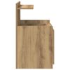 vidaXL Mesilla de noche con 2 cajones roble artesanal 40x36,5x62 cm