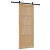 vidaXL Puerta Corredera Marr&oacute;n 78 x 202 cm Madera de pino macizo