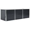 vidaXL Arriate de acero galvanizado gris antracita 240x80x77 cm