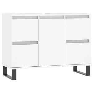 vidaXL Mueble de ba&ntilde;o madera de ingenier&iacute;a blanco 80x33x60 cm