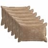 vidaXL Funda de almohada 6 uds. HOUTEN Marr&oacute;n 50 x 70 cm Tela Chenille