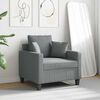 vidaXL Sill&oacute;n de tela gris claro 60 cm