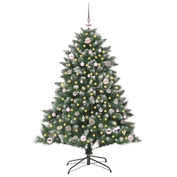 vidaXL &Aacute;rbol de Navidad artificial Verde 150 cm PVC, Pl&aacute;stico y Acero