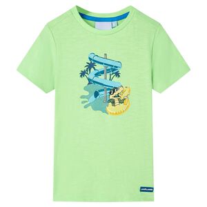 vidaXL Camiseta infantil verde ne&oacute;n 116