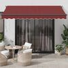 vidaXL Toldo retr&aacute;ctil autom&aacute;tico burdeos 350x250 cm