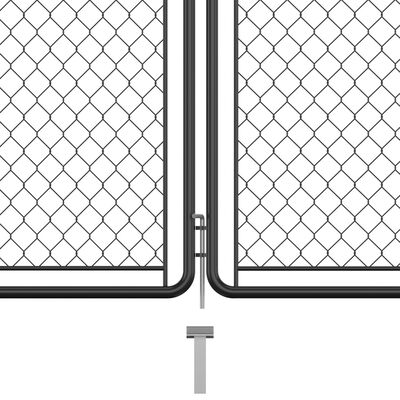 vidaXL Puerta de jardín de acero gris antracita 175x350 cm