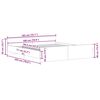 vidaXL Estructura de cama con cabecero piecero roble ahumado 180x200cm
