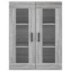 vidaXL Aparador alto madera contrachapada gris sonoma 69,5x34x180 cm
