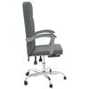 vidaXL Silla de oficina reclinable de tela gris oscuro