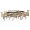 vidaXL Conjunto de Comedor de Jard&iacute;n 11 pcs Beige rat&aacute;n sint&eacute;tico