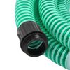 vidaXL Manguera de succión con conectores de latón PVC verde 29 mm 15m