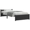 vidaXL Estructura de cama sin colchón madera maciza negro 90x200 cm