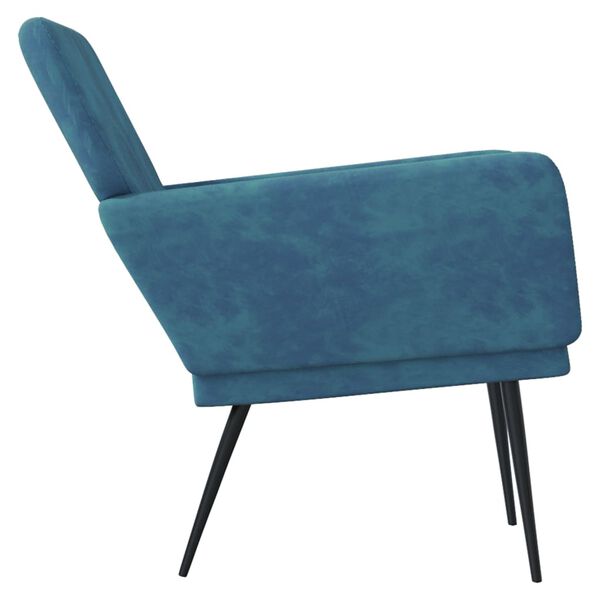 vidaXL Sill&oacute;n de terciopelo azul 62x79x79 cm